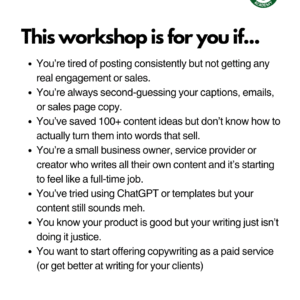 Copywriting For Business Growth Workshop - Image 2