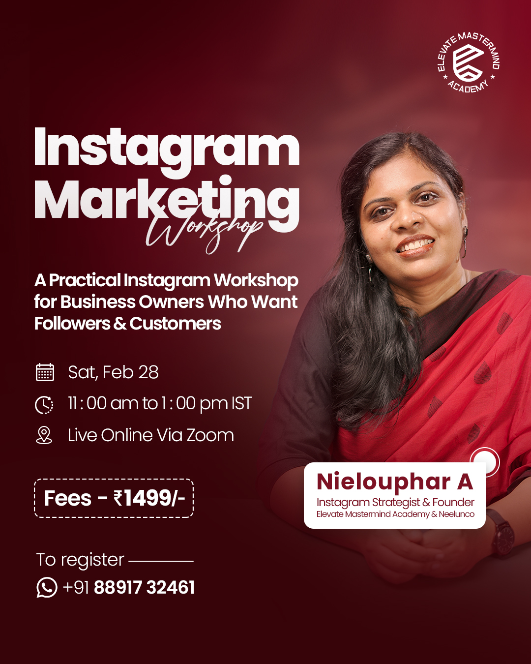 Instagram Marketing Workshop - Online - Live Via Zoom