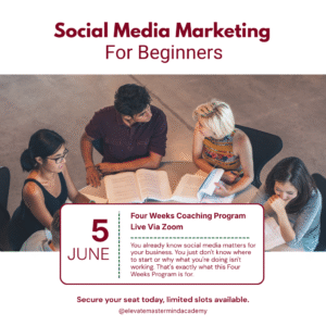 Social Media Marketing For Beginners - Four Weeks - Live Program